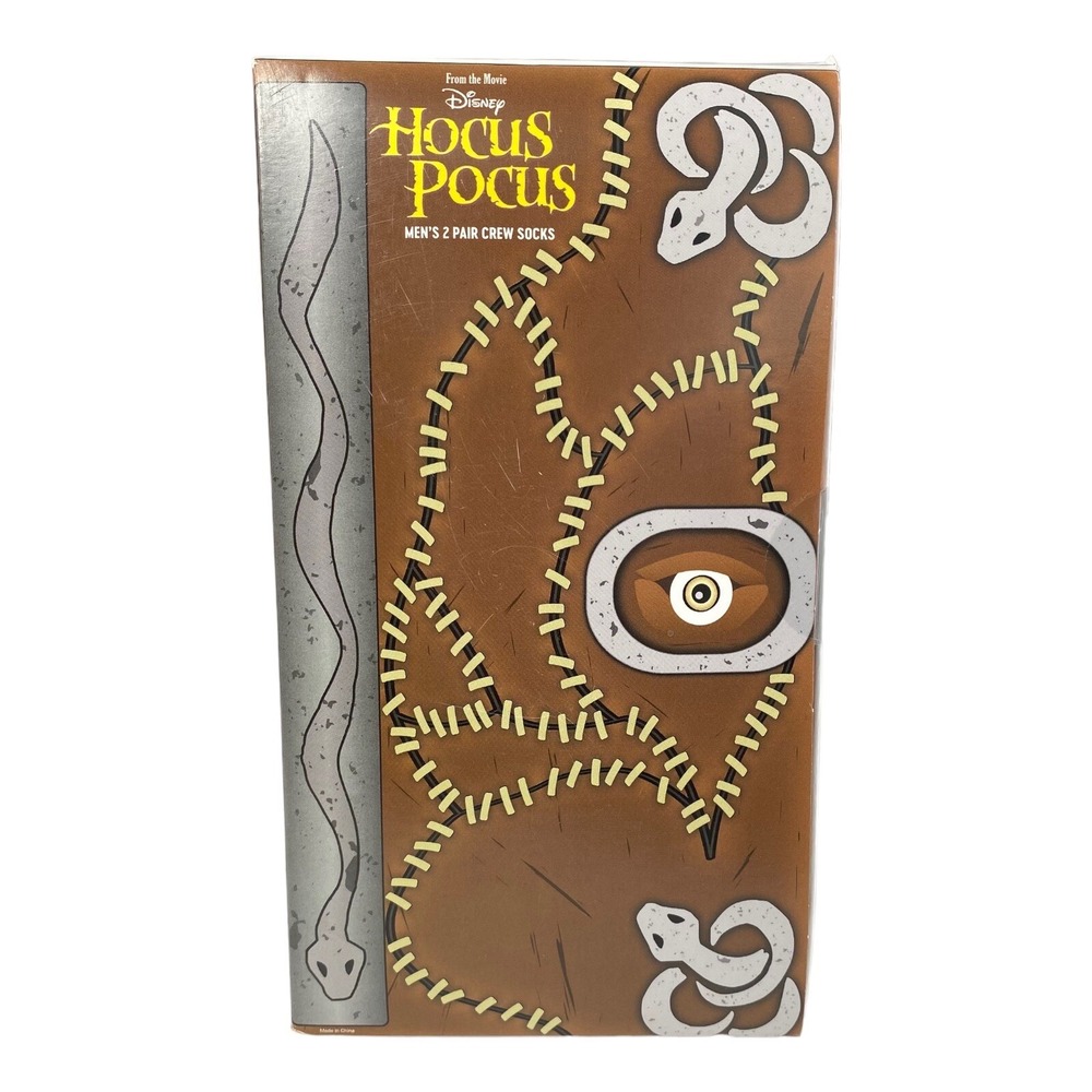 Disney Hocus Pocus 2 Pair Unisex Crew Socks In Gift Box Size 10-13 NWT